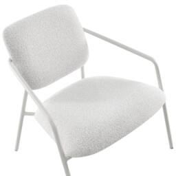 Wyld and Coco Set of 2 Off-White Fabric Armchairs with Metal Legs in White - thumbnail 8