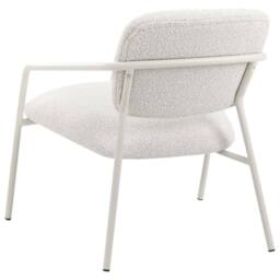 Wyld and Coco Set of 2 Off-White Fabric Armchairs with Metal Legs in White - thumbnail 7