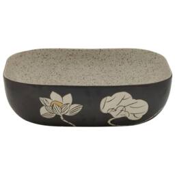 Berkfield Home Countertop Basin Grey & Black Rectangular 48x37.5x13.5 cm Ceramic - thumbnail 4