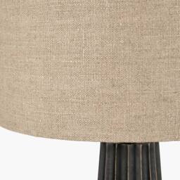 Ruma Mango Wood Textured Cone Table Lamp in Black - thumbnail 5