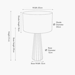 Ruma Mango Wood Textured Cone Table Lamp in Black - thumbnail 6