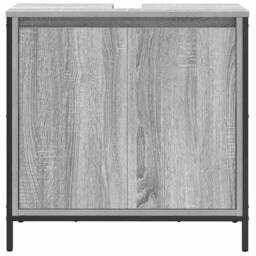 Berkfield Home Bathroom Basin Cabinet Grey Sonoma 60x34.5x60 cm - thumbnail 6
