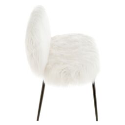 Orsina Soft Faux Sofa With Black Legs, Sleek Modern Sofa For Livingroom, Contemporary Design Two Seater Sofa in White - thumbnail 4