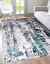 Smart Living Modern Emperor Thick Area Rug for Bedroom, Living Room, Hallway Runner in Aqua - Size: 60 cm x 220 cm - thumbnail 1