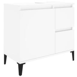 Berkfield Home 3 Piece Bathroom Cabinet Set White Engineered Wood - thumbnail 5