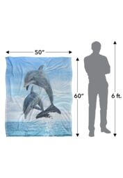 JQ Licensing Royce Mcclure Dolphin Jumpers Silky Touch Super Soft Throw Blanket 152 X 127 cm in White - thumbnail 5