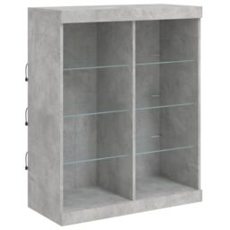 Berkfield Home Sideboards with LED Lights 3 pcs Concrete Grey Engineered Wood - thumbnail 8