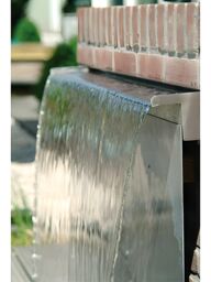 Primrose Stainless Steel Waterfall Cascade Rear Supply 150cm in Metallic Silver