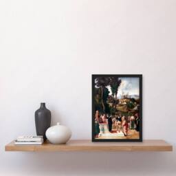 Artery8 Giorgione Moses Undergoing Trial by Fire Framed Wall Art Print - Size: A4 - thumbnail 4