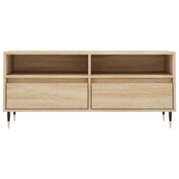 Berkfield Home TV Cabinet Sonoma Oak 100x34.5x44.5 cm Engineered Wood in Brown - thumbnail 5