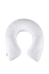 Homescapes U Shaped Comfort Pregnancy Pillow Goose Feather & Down in White - thumbnail 1