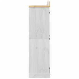 Berkfield Home Wardrobe Corona White 151.5x52x186 cm Solid Wood Pine - thumbnail 5