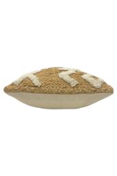 Furn Camfa Braided Tufted Jute Cushion in Natural - Size: 45 cm x 45 cm - thumbnail 3