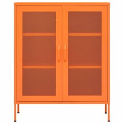 Berkfield Home Storage Cabinet Orange 80x35x101.5 cm Steel - thumbnail 3