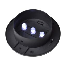 Berkfield Home Outdoor Solar Fence Lamps 12 pcs LED Black - thumbnail 6