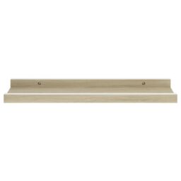 Berkfield Home Wall Shelves 2 pcs White & Sonoma Oak 40x9x3 cm - Size: 40 x 9 x 3 cm - thumbnail 5