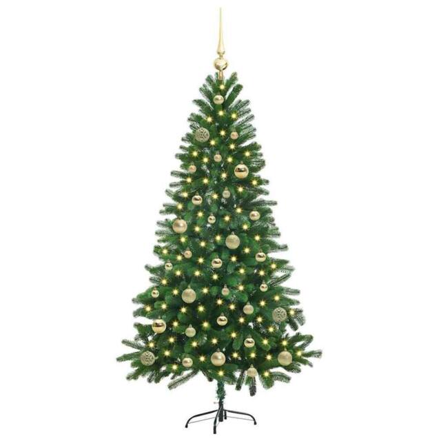 Berkfield Home Realistic Christmas Tree with 150 LEDs with Stand Green 150 cm PE - image 1