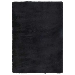 Berkfield Home Shaggy Rug High Pile NAVARRA Black 120x170 cm Polyester - Size: Medium - thumbnail 2