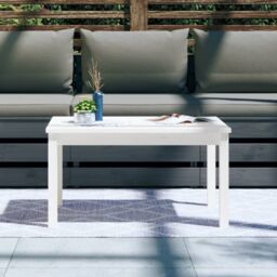 Berkfield Home Garden Table White 82.5x50.5x45 cm Solid Wood Pine - thumbnail 3