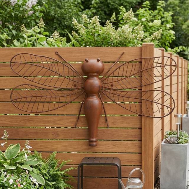 Garden Greatness Intricate Nature Dragonfly Garden Wall Art - image 1