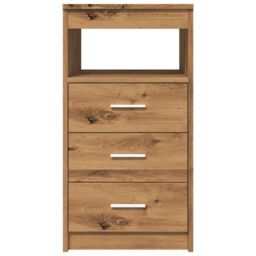 Berkfield Home Drawer Cabinet Artisan Oak 40x50x76 cm Engineered Wood in Brown - Size: 40 x 50 x 76 cm - thumbnail 5