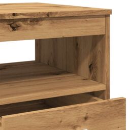 Berkfield Home Drawer Cabinet Artisan Oak 40x50x76 cm Engineered Wood in Brown - Size: 40 x 50 x 76 cm - thumbnail 9