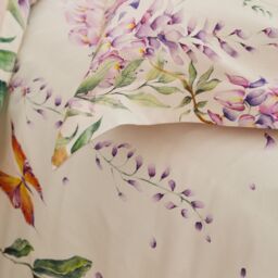 Voyage Maison Mariposa Oxford Edge 100% Cotton Duvet Cover Set in Purple - Size: Super King - thumbnail 5