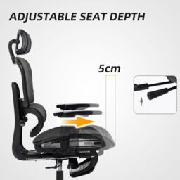 HOMCOM Ergonomic Office Chair Swivel Computer Chair with 3D Armrest Black - thumbnail 6