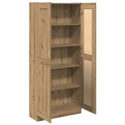 Berkfield Home Highboard Artisan Oak 82.5x30.5x185 cm Engineered Wood in Brown - thumbnail 6