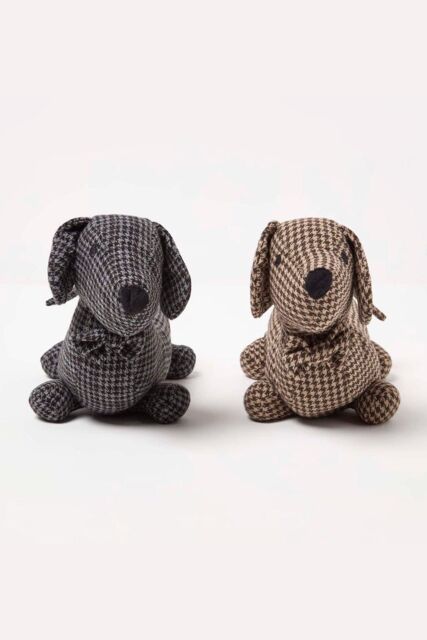 Homescapes Dog Door Stop - Set of 2 - Animal Door Stops in Brown - image 1