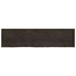 Berkfield Home Table Top Dark Grey 200x50x(2-6) cm Treated Solid Wood Oak - thumbnail 3