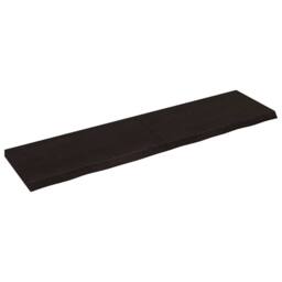 Berkfield Home Table Top Dark Grey 200x50x(2-6) cm Treated Solid Wood Oak - thumbnail 2