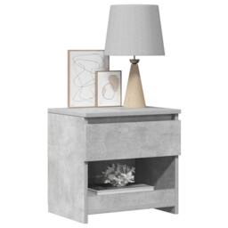 Berkfield Home Elegant Bedside Cabinet Concrete Grey 40x30x39 cm Engineered Wood - Size: 40 x 30 x 39 cm - thumbnail 4