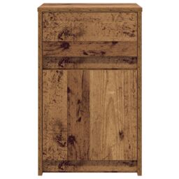 Berkfield Home Bedside Cabinet 2 pcs Old wood 38 x 34 x 61 cm Particle board in Brown - thumbnail 6