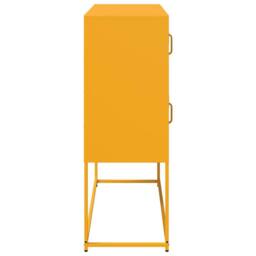 Berkfield Home Sideboard Mustard Yellow 100.5x39x107 cm Cold-rolled Steel - thumbnail 7