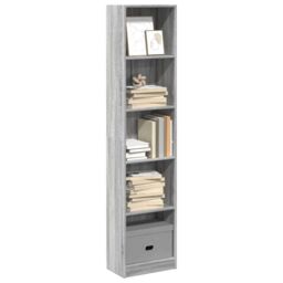 Berkfield Home Bookcase Grey Sonoma 40x24x176 cm Engineered Wood - Size: 40 x 24 x 176 cm - thumbnail 1