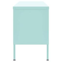 Berkfield Home TV Cabinet Mint 105x35x50 cm Steel in Green - Size: 105 x 35 x 50 cm - thumbnail 4