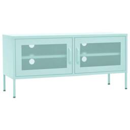 Berkfield Home TV Cabinet Mint 105x35x50 cm Steel in Green - Size: 105 x 35 x 50 cm - thumbnail 2