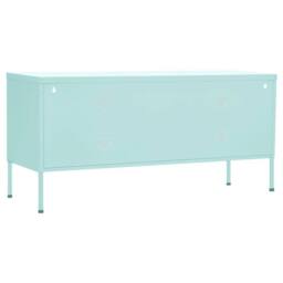 Berkfield Home TV Cabinet Mint 105x35x50 cm Steel in Green - Size: 105 x 35 x 50 cm - thumbnail 5