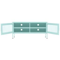 Berkfield Home TV Cabinet Mint 105x35x50 cm Steel in Green - Size: 105 x 35 x 50 cm - thumbnail 6