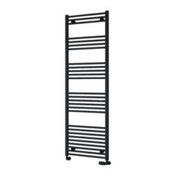 Bathroom Kingdom Capo Black Straight Heated Towel Rail 1800x600