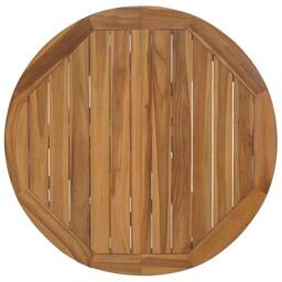 Berkfield Home Garden Table √ò109x74 cm Solid Wood Teak in Brown - Size: 109x74 cm - thumbnail 6