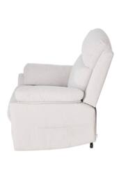 Living and Home Single Chenille Sofa Recliner Armchair in White - thumbnail 4