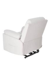 Living and Home Single Chenille Sofa Recliner Armchair in White - thumbnail 5
