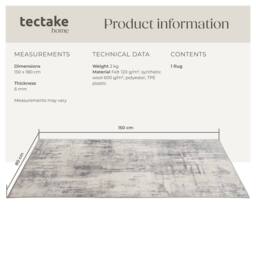 tectake Washable Rug Nadira 60 X 110 Cm - Beige/Grey in Beige - Size: 60 cm x 110 cm - thumbnail 6