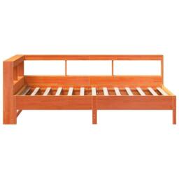 Berkfield Home Decorative Bookcase Bed without Mattress Wax Brown 90x190 cm Soli - thumbnail 8