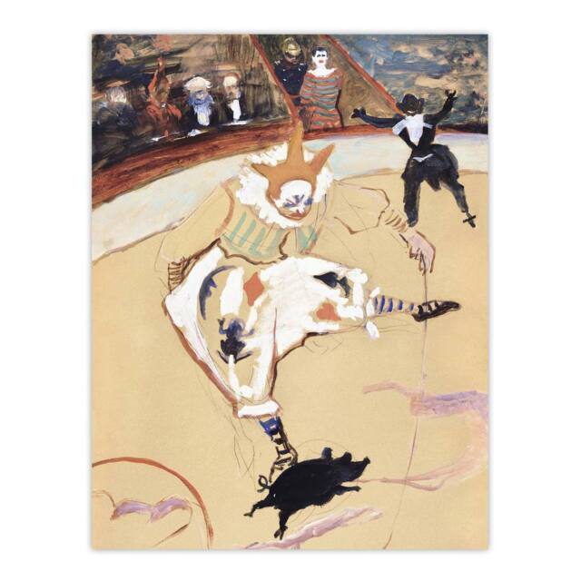 "Artery8 Medrano Circus With a Piglet Vintage Wall Art Print Lautrec in Beige - Size: W12"" x H16""" - image 1