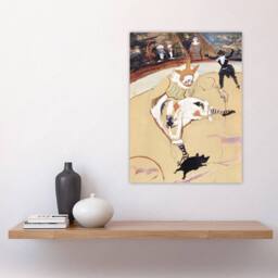 "Artery8 Medrano Circus With a Piglet Vintage Wall Art Print Lautrec in Beige - Size: W12"" x H16""" - thumbnail 4