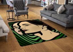 Benjamin Tate Design Portrait Of Woman Designer Rug in Natural - Size: Large - thumbnail 2