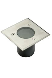 CGC Lighting MYAH Square Small Single Stainless Steel Inground Or Decking Lights in Silver - thumbnail 2